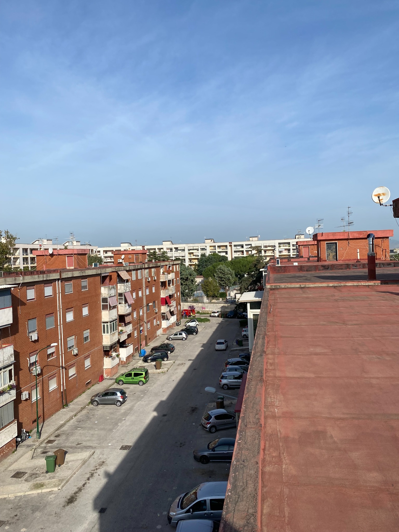 Vista generale dall’alto del complesso ERP di via Castagna prima della riqualificazione