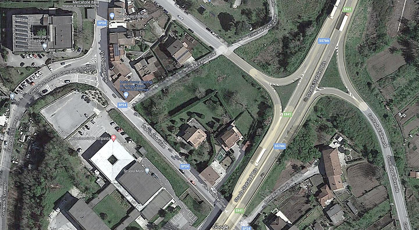 Ortofoto del lotto del nuovo Distretto Sanitario di Atripalda